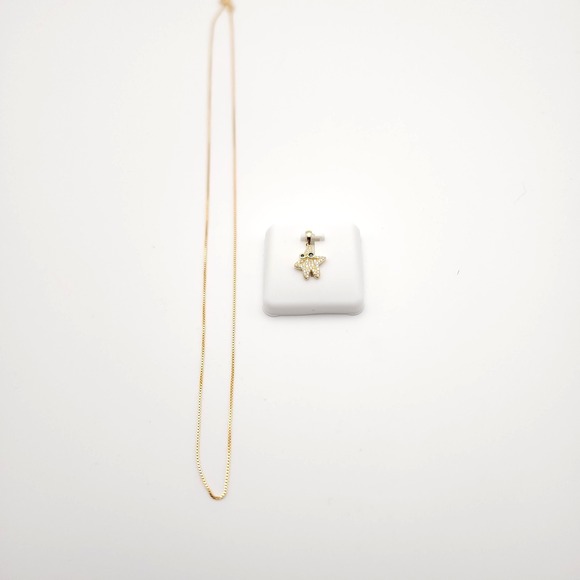 0.50 Ctw GRA Certified Moissanite Starfish Pendant Necklace – Yellow Gold Plated - Picture 14 of 14